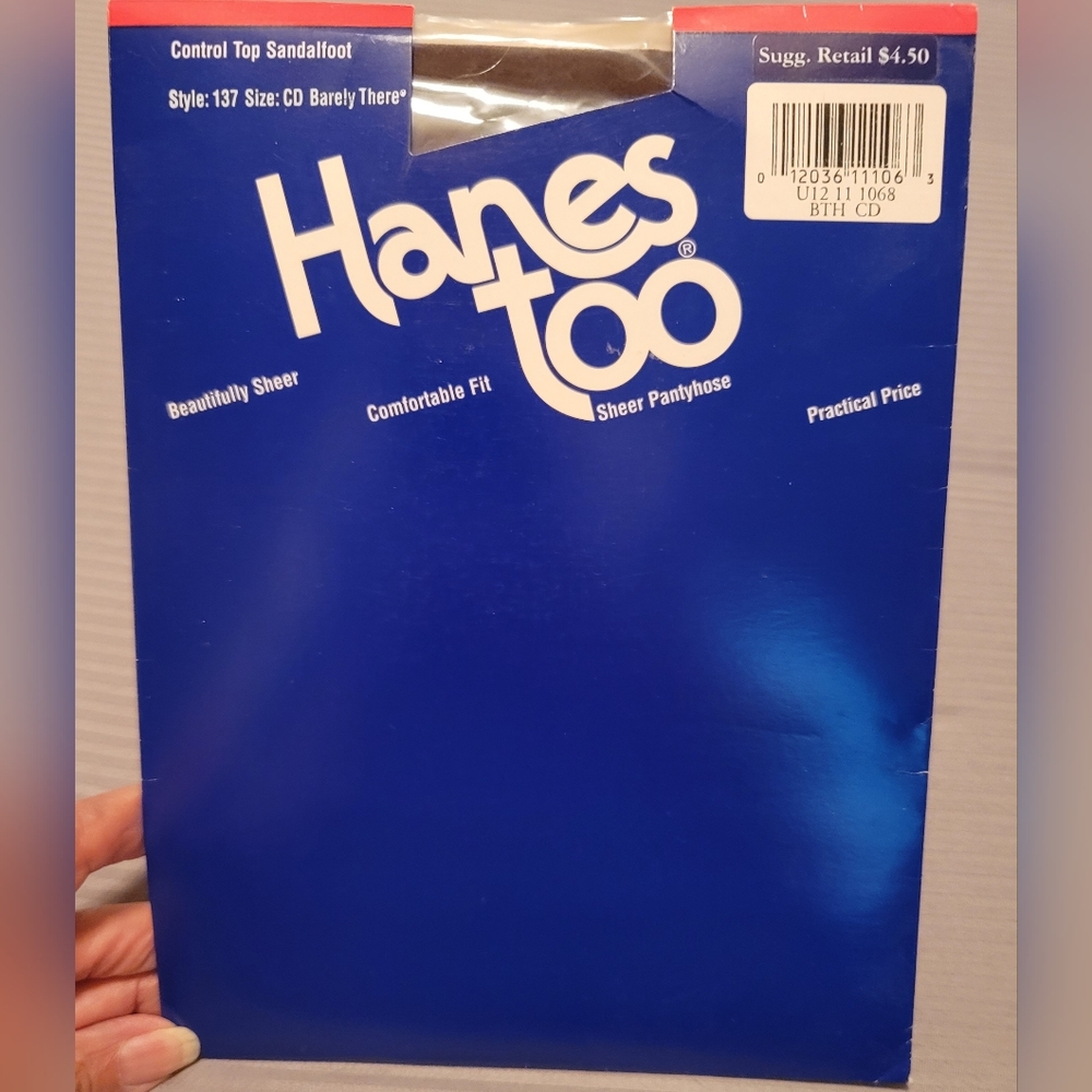 Hanes Too Control Top Sandlefoot  Sz CD